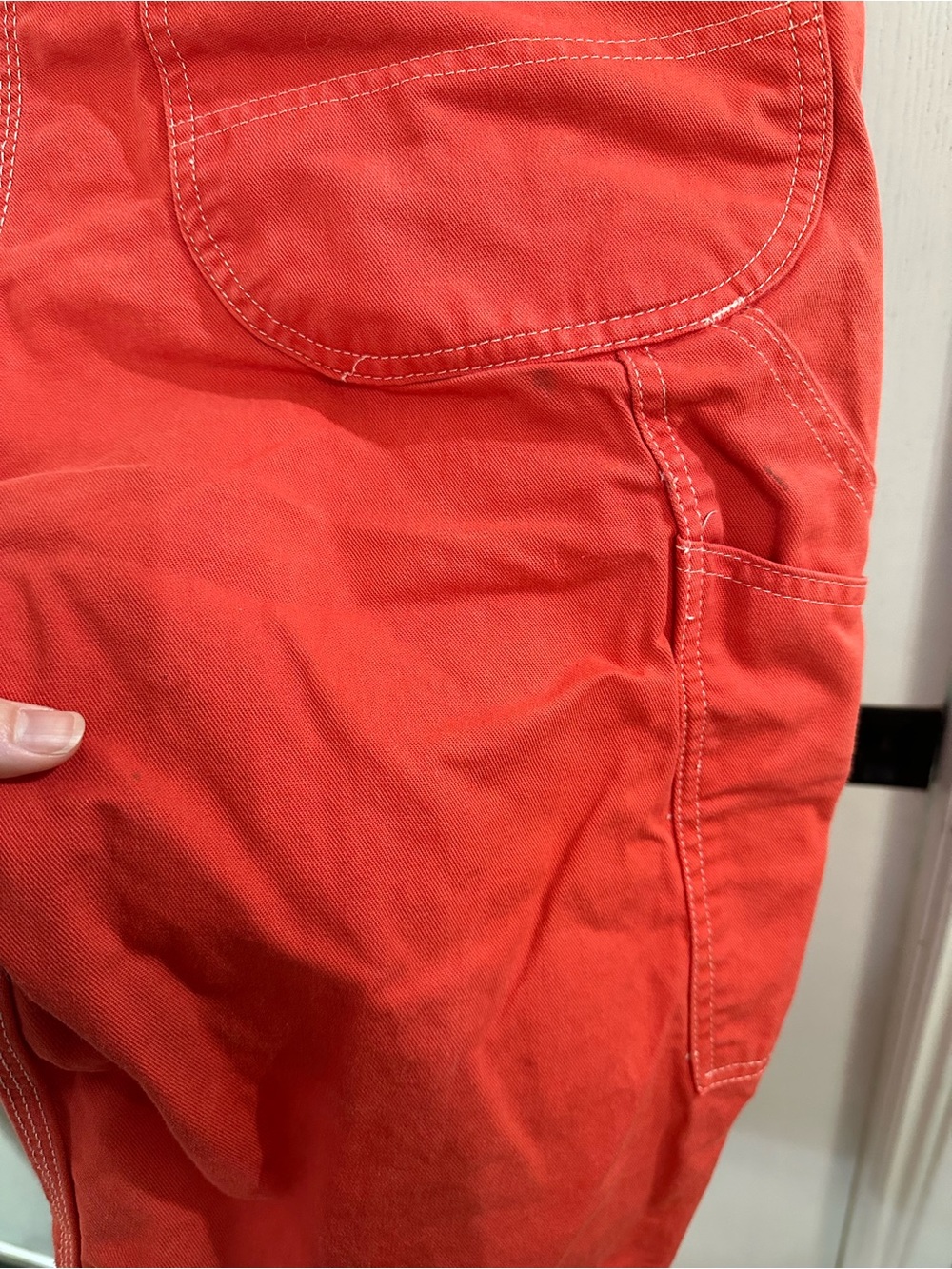 Dickies Red Men’s Cotton Workwear Overalls - Picture 7 of 8
